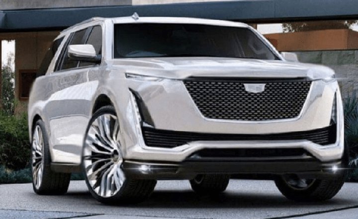 белый Cadillac Escalade 2021 года - вид спереди