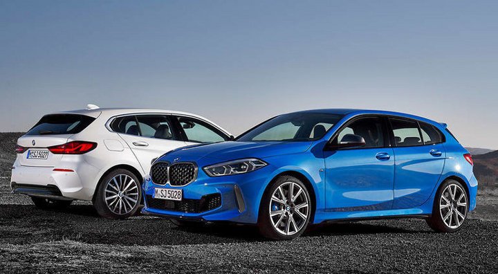 Новый BMW 1-series 2019 года - вид спереди и сзади